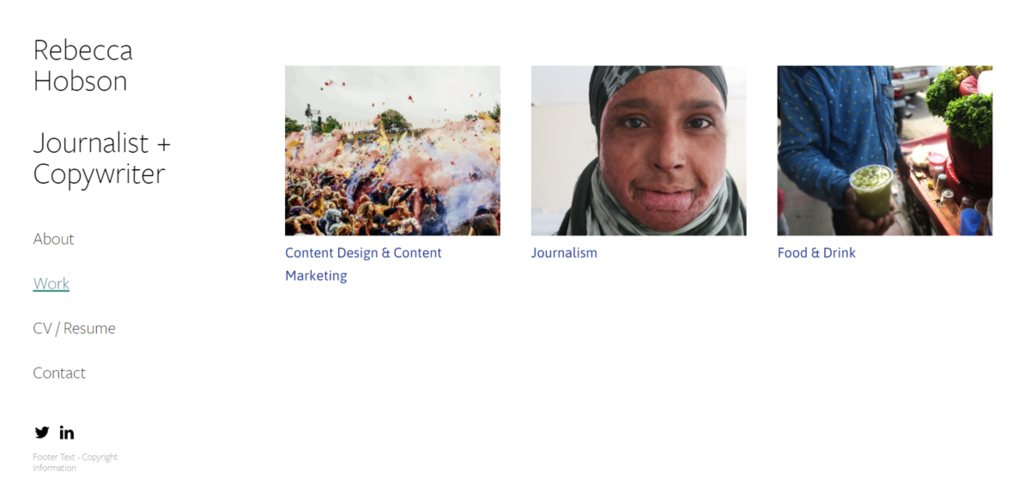 Writing Portfolio | Rebecca Hobson Website