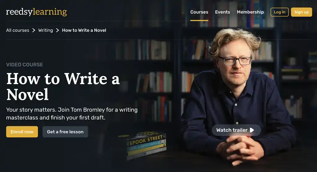 Reedsy Learning landing page screengrab