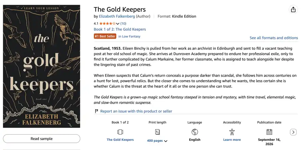 The Gold Keepers' Amazon page