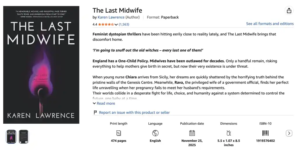 The amazon page for the book