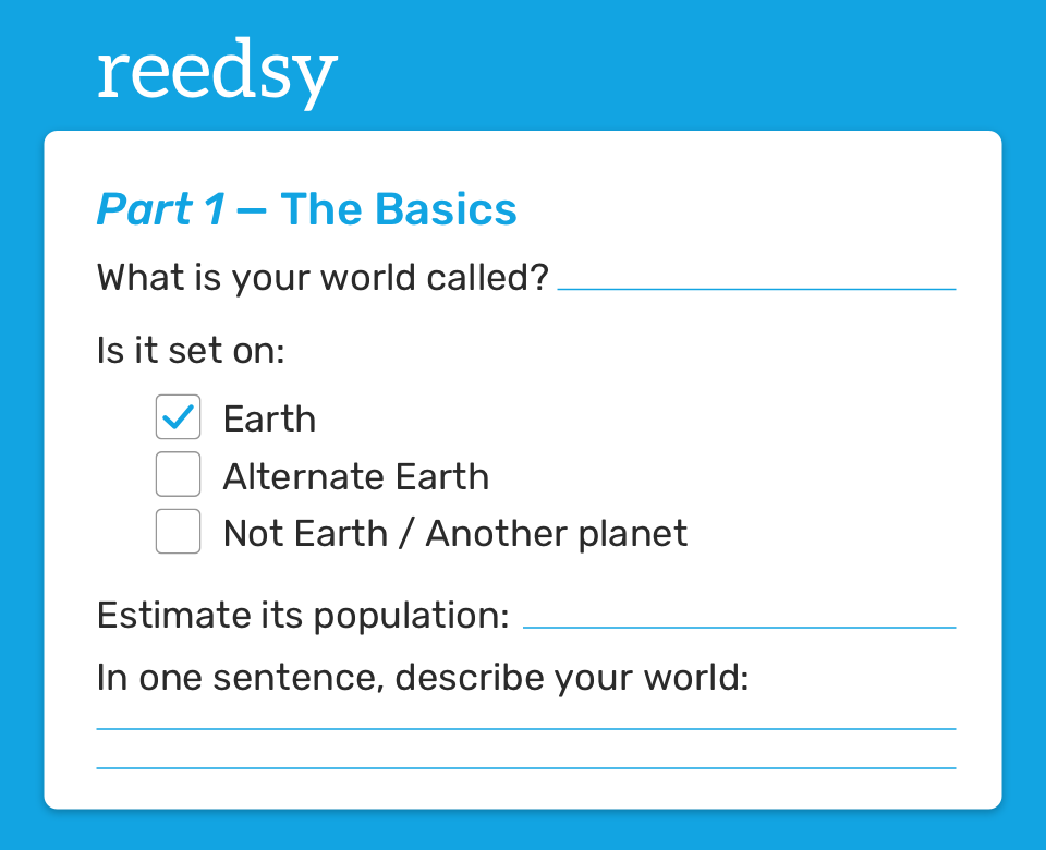 A worldbuilding template example