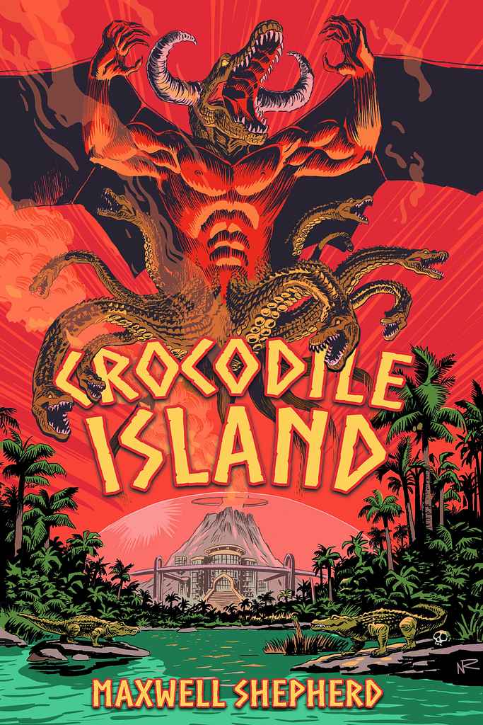 Crocodile Island - book cover, designed by Nyco R.