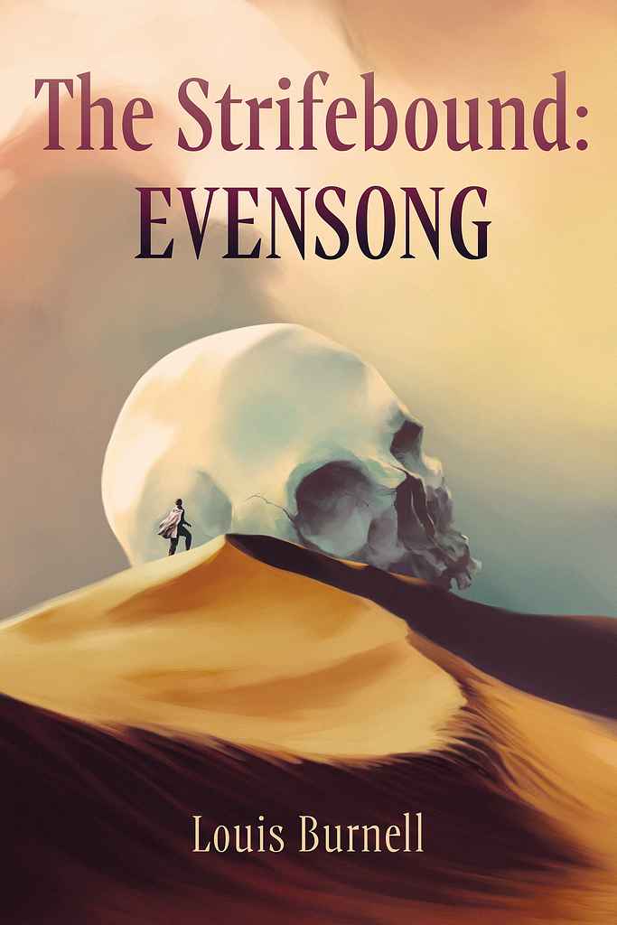 The Strifebound: Evensong - book cover, designed by Adam F.