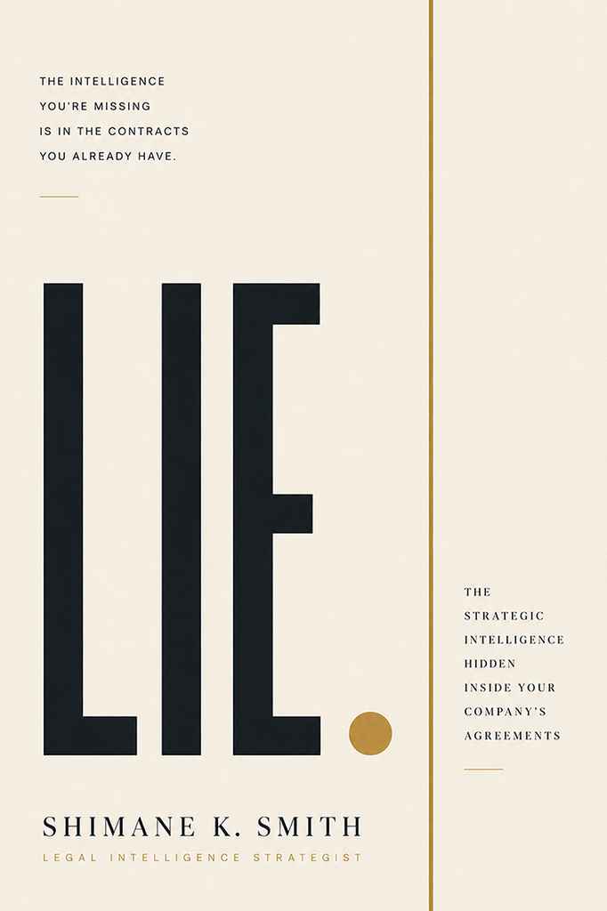 Lie fiction book cover design by Jonas P. featuring bold black serif title type on cream with fine vertical rule lines and a small orange dot.