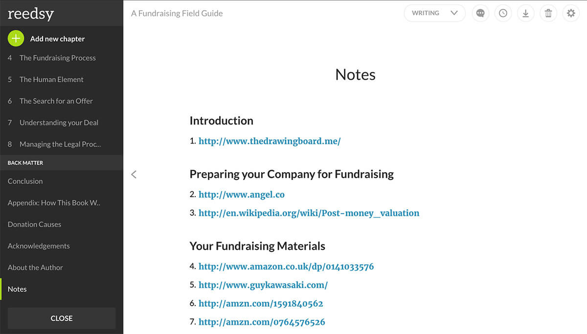 How to format a book: Reedsy book editor endnotes