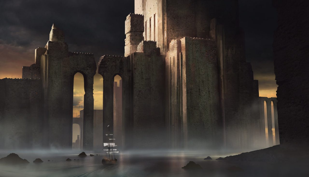 Castle Ruins, art by Jeff Brown