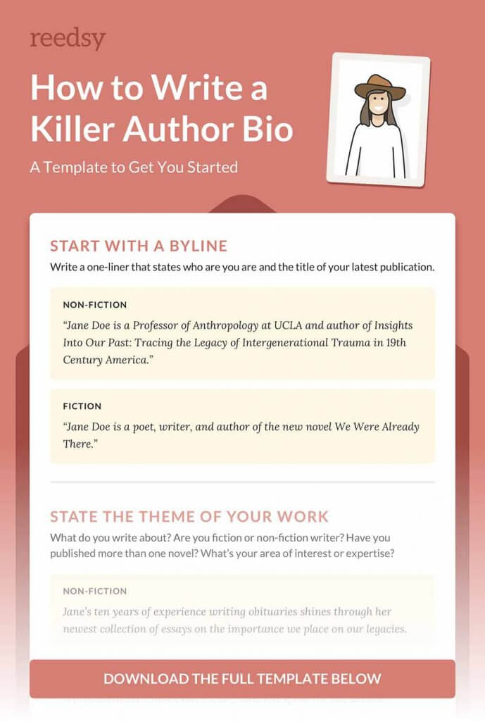 how to write an authors biography