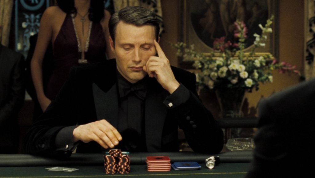 James Bond villain Le Chiffre's character development includes a nervous tic