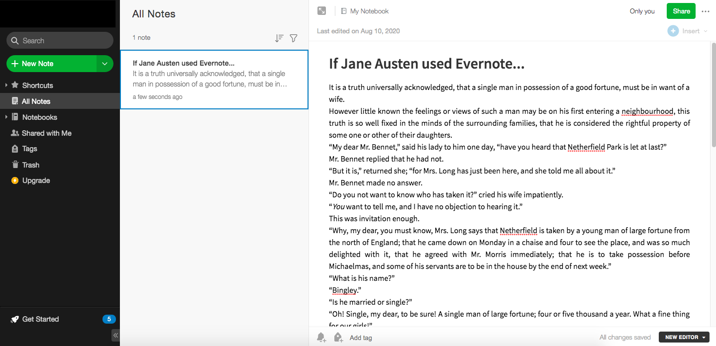 Novel Writing Software | Evernote