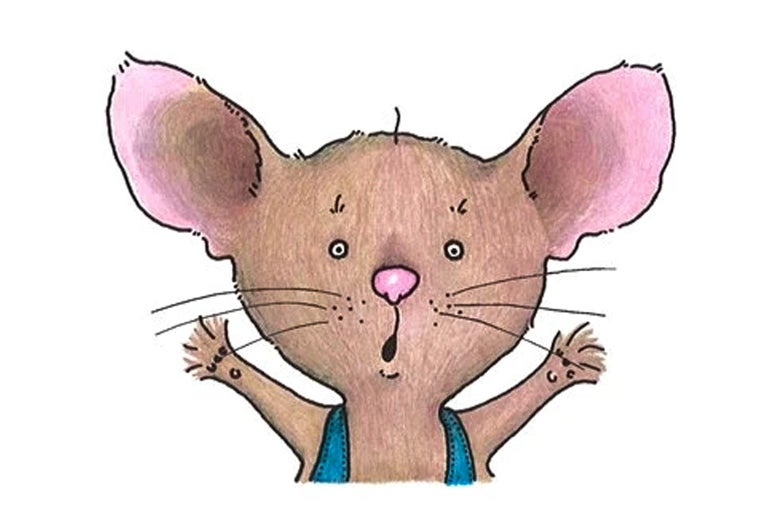 a mouse drawn by children