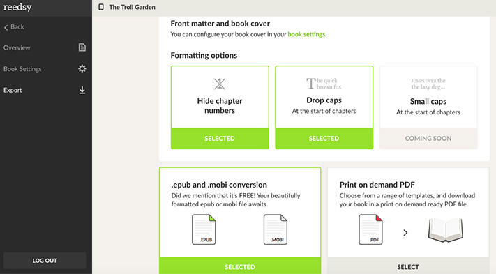 When publishing your ebook, make sure to upload your files in the right format