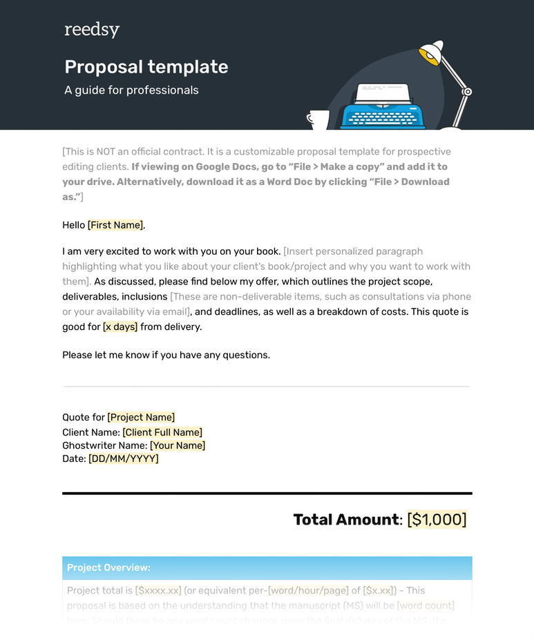 Freelance Writer Proposal Template