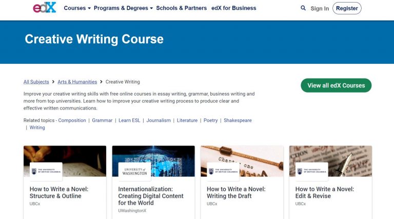 coursera free creative writing courses