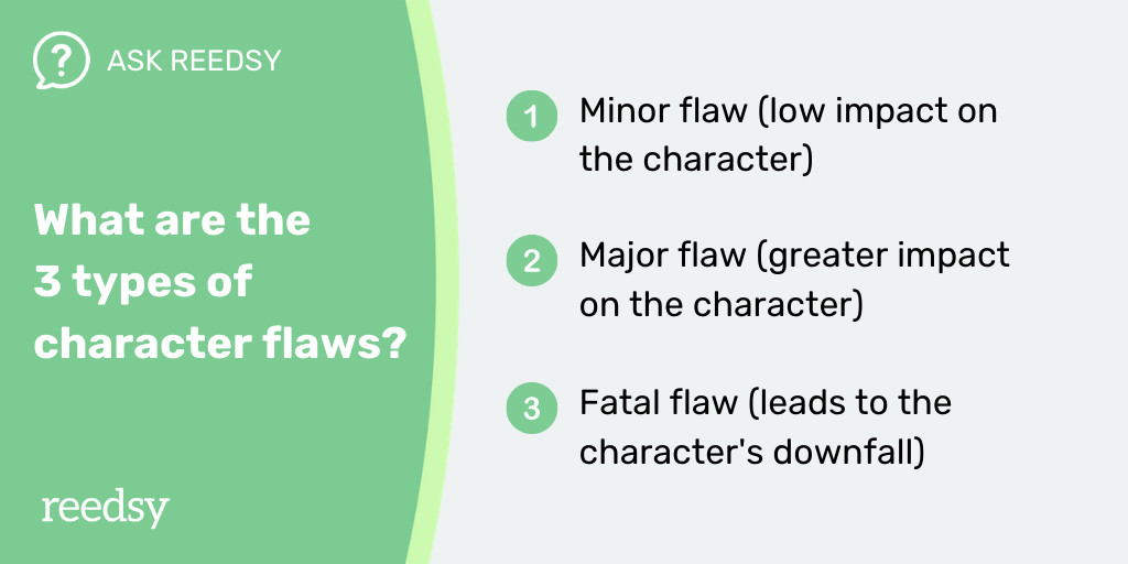 types of character flaws | minor, major, fatal